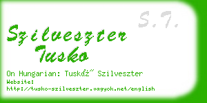 szilveszter tusko business card